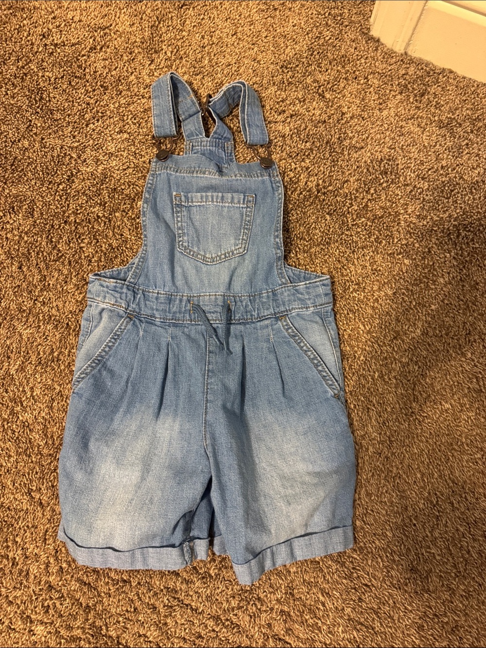 Cat & Jack Light Blue Denim Short Overalls